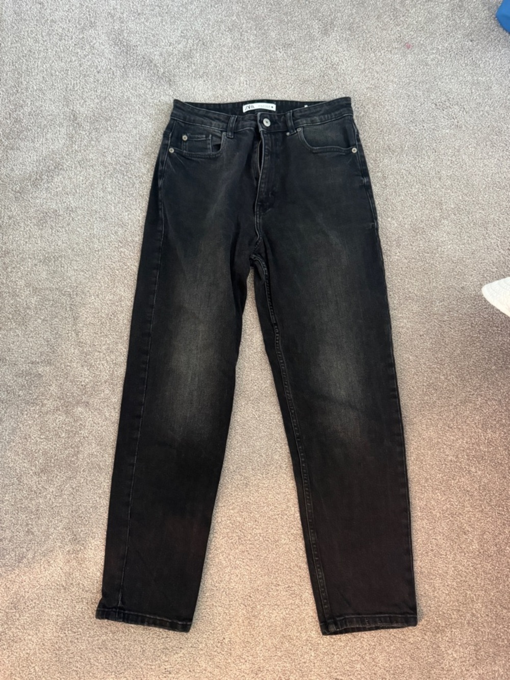 Zara Straight Leg Black Jeans